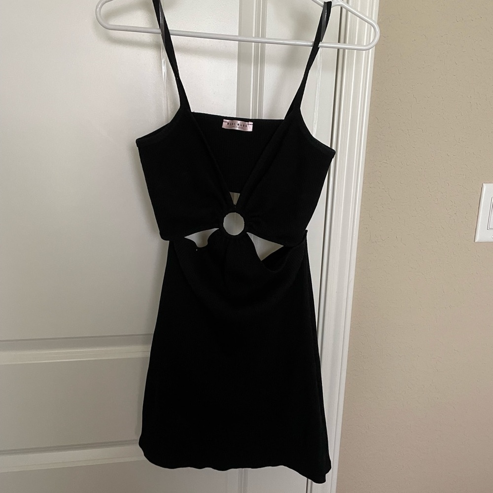 Black mini dress